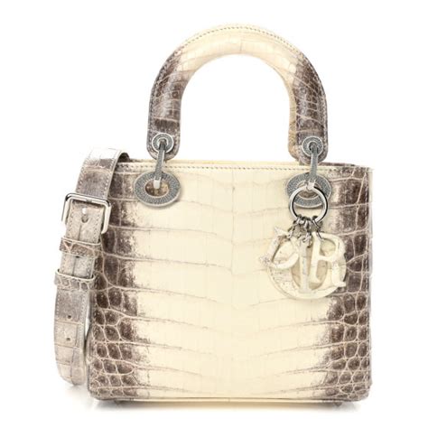 lady dior white crocodile